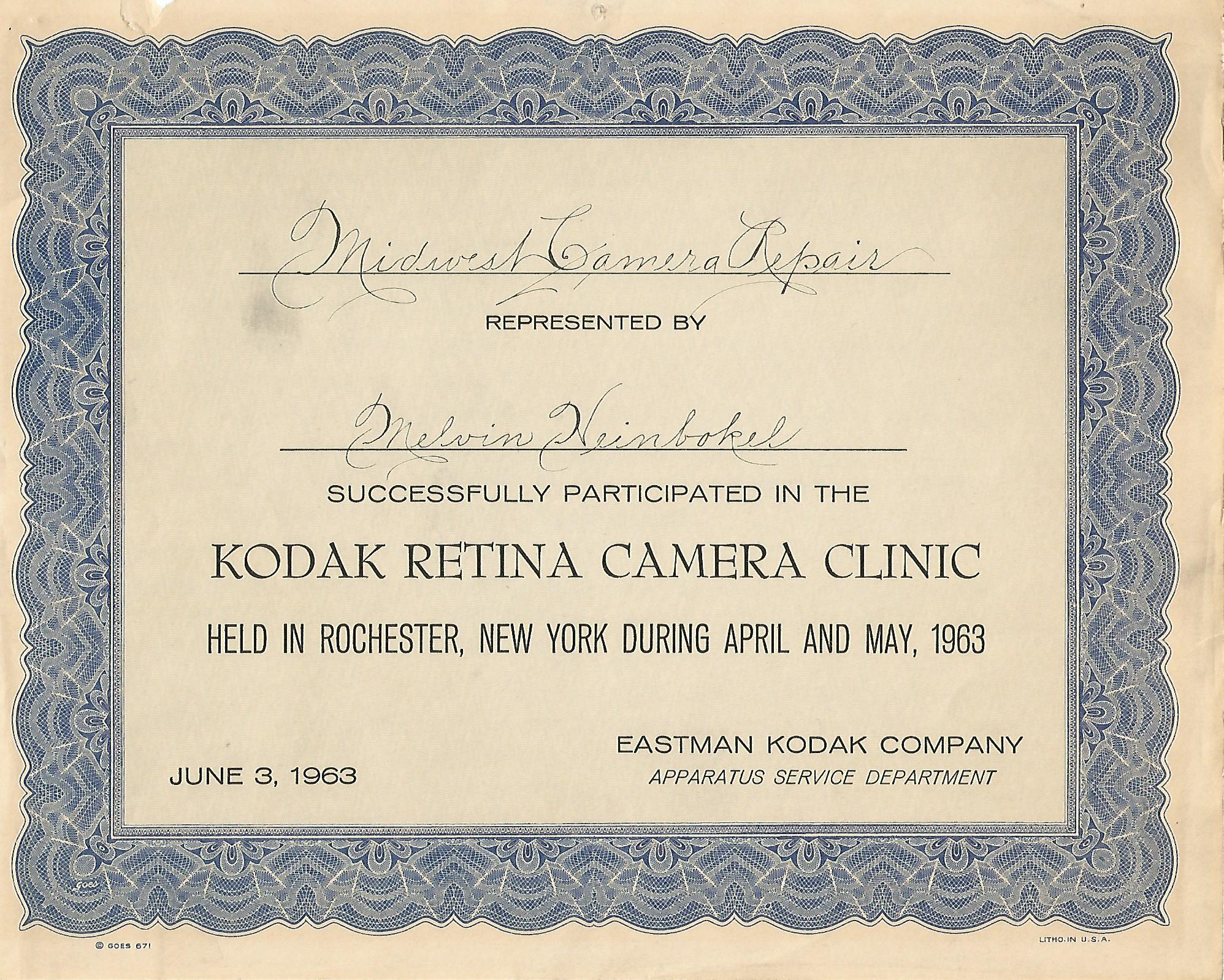 Midwest Camera Repair, Inc Quality Service